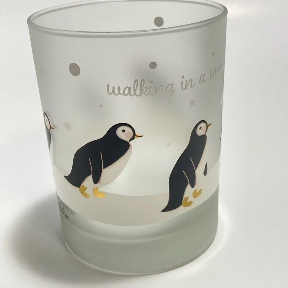 Culver penguins frosted walking through a winter wonderland glass